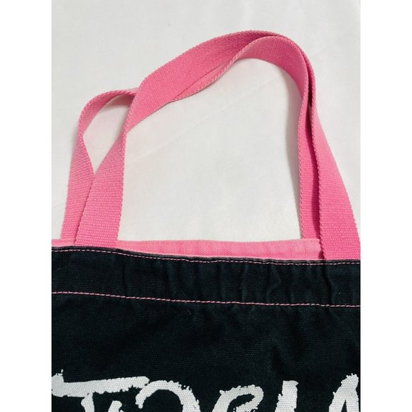 Victoria's Secret Thick Canvas Reusable Shopping Bay With Pink Handle Logo - Picture 2 of 7